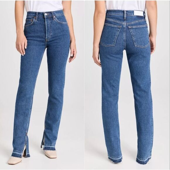 Re/Done Denim - Re/Done Jeans Womens 27 High Rise Skinny Boot Western Rinse Stretch